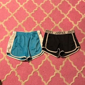 Justice Blue and Black Shorts Duo